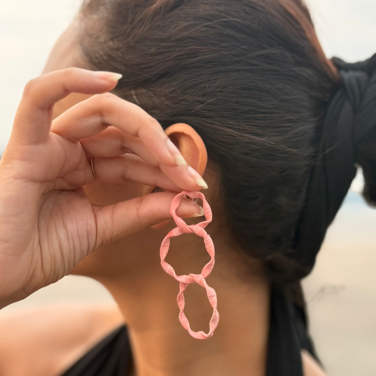 Pastel Rose Hoops